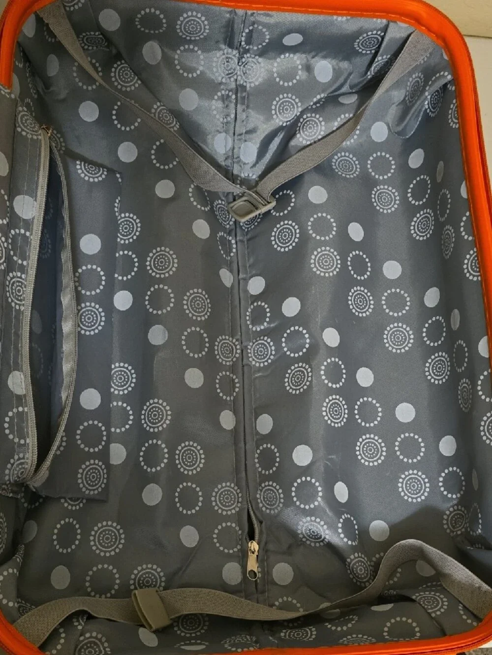 Black and Orange Carry-On Spinner Luggage